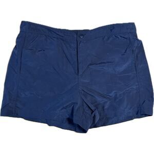 Lands' End Womens 8 Navy Blue Nylon Shorts Elastic‎ Quick-Dry